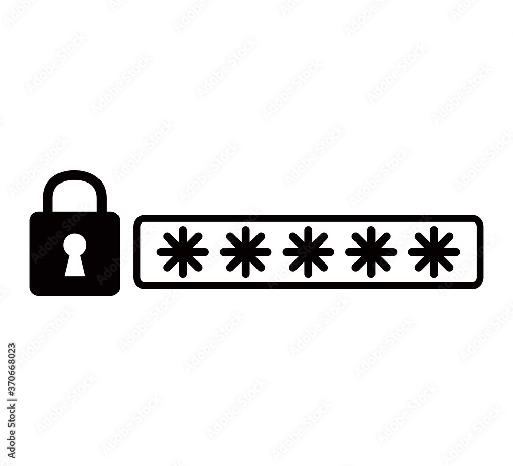 Password icon vector logo design template Password icon vector logo design template