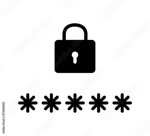 Password icon vector logo design template