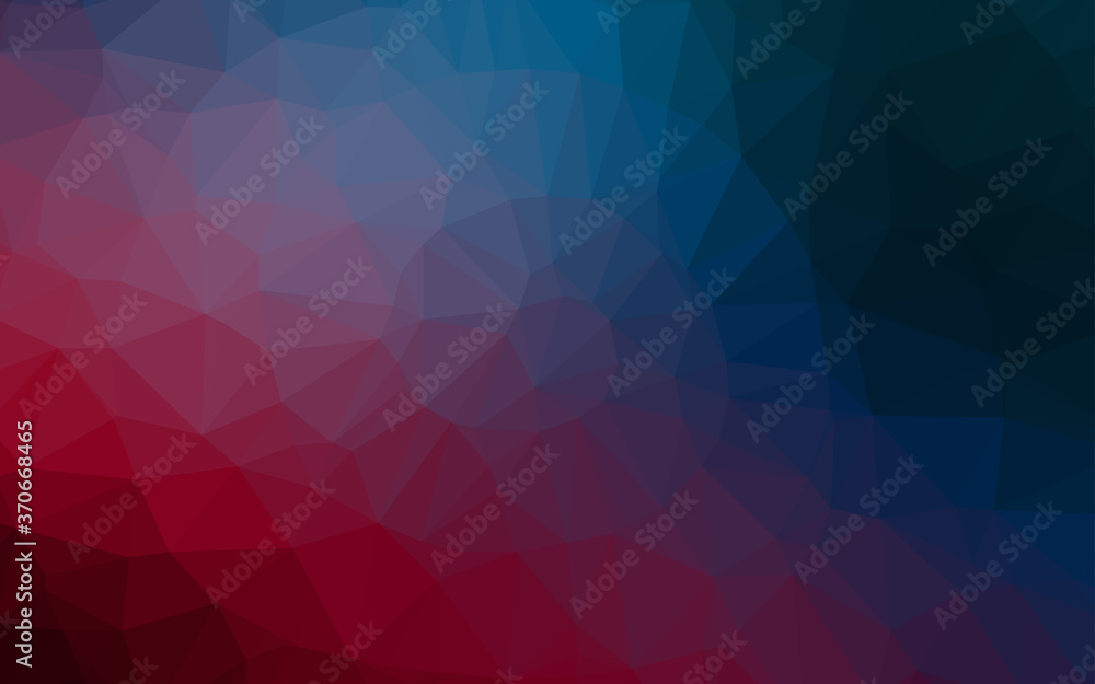 Dark Blue, Red vector shining triangular template. Dark Blue, Red vector shining triangular template.