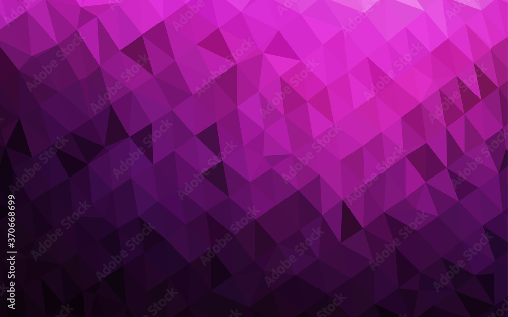 Fototapeta premium Dark Pink vector triangle mosaic texture.