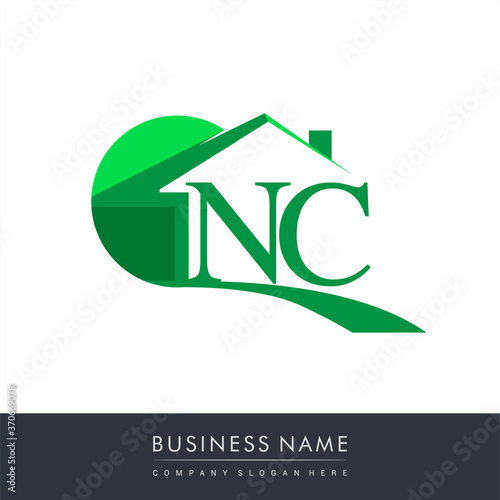 initial logo NC with house icon, business logo and property developer.