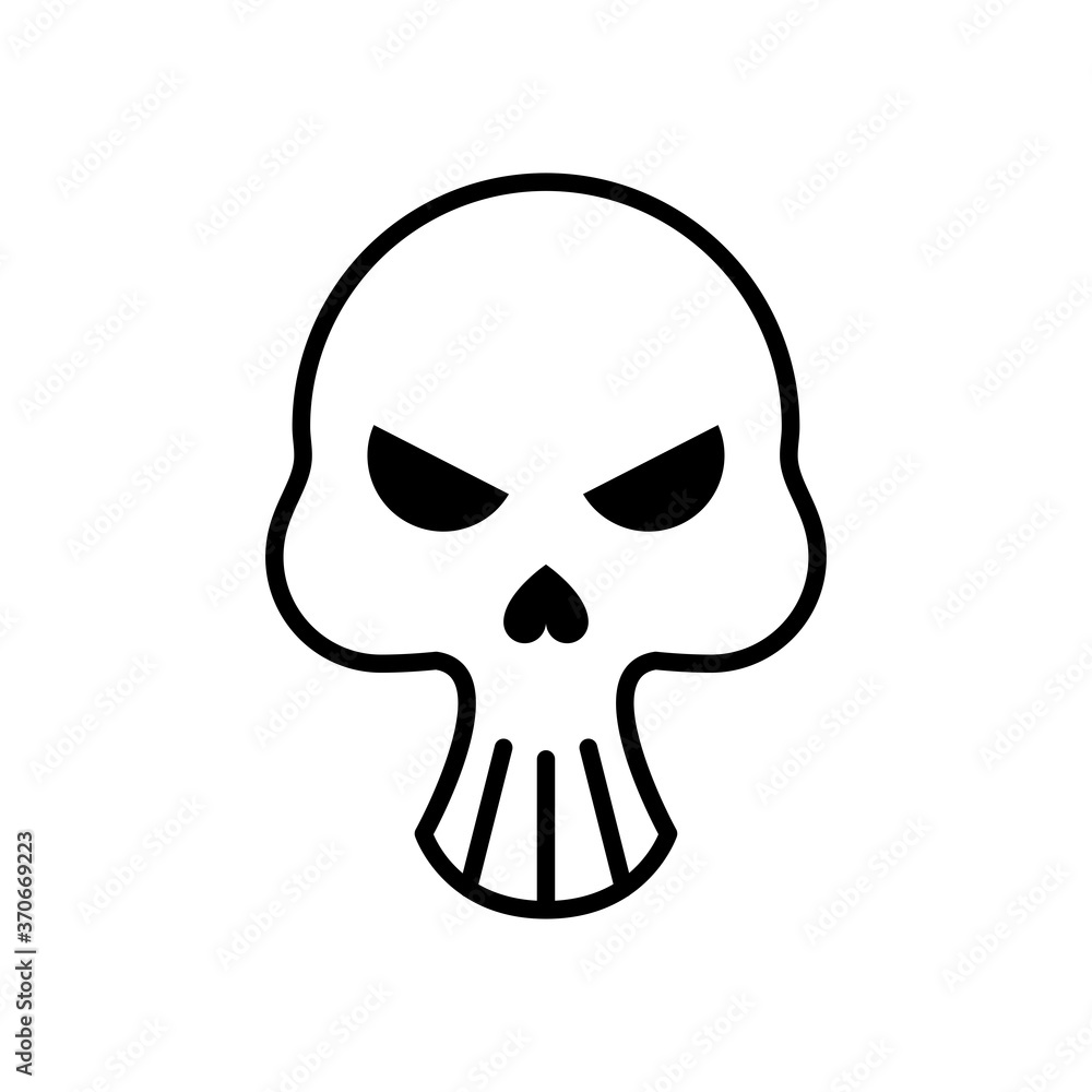 death skull head line style