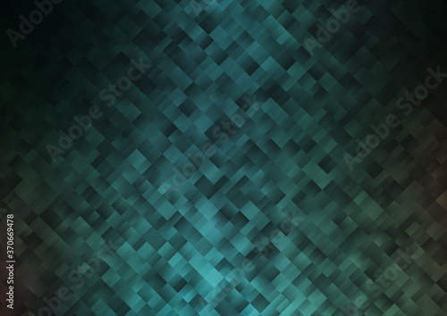 Dark Blue  Green vector template with crystals  rectangles.