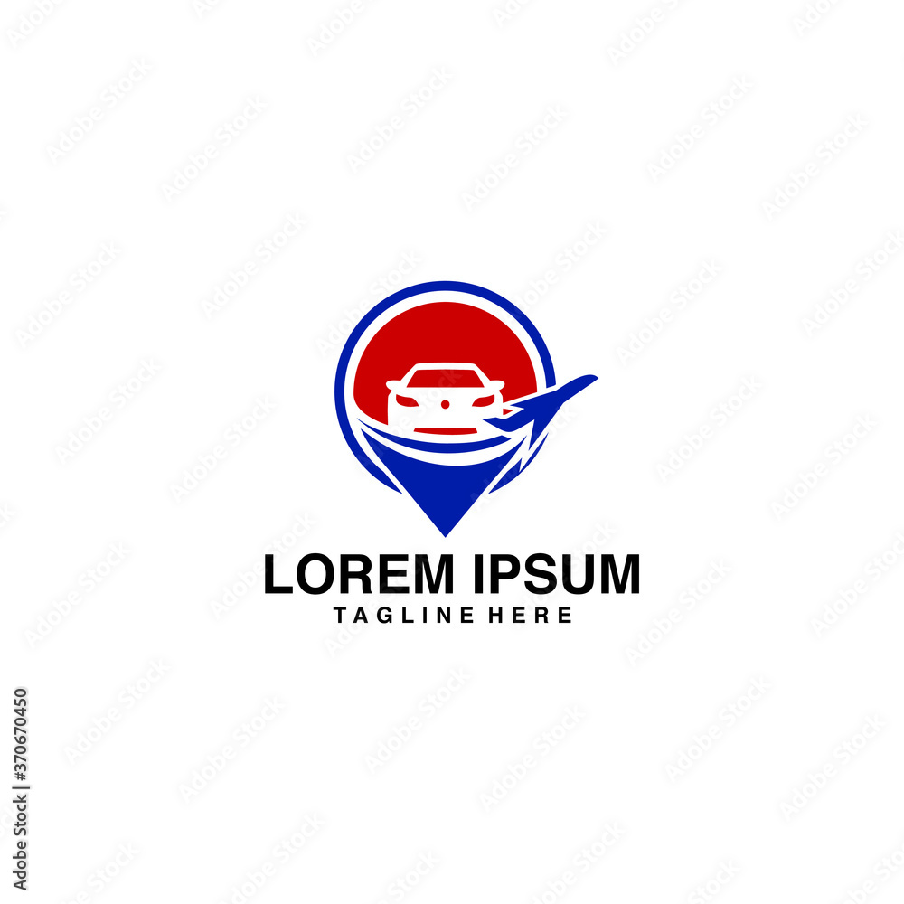 Travel With Car And Airplane Logo Design Vector Icon Illustration Travel With Car And Airplane Logo Design Vector Icon Illustration