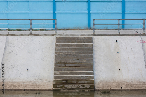 Wallpaper Mural Concrete cement stairs built for the irrigation canal Torontodigital.ca