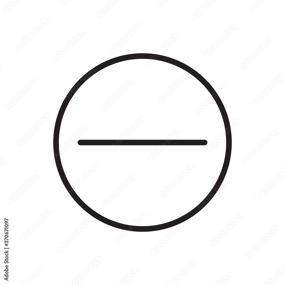 Minimize minus icon outline vector illustration Minimize minus icon outline vector illustration