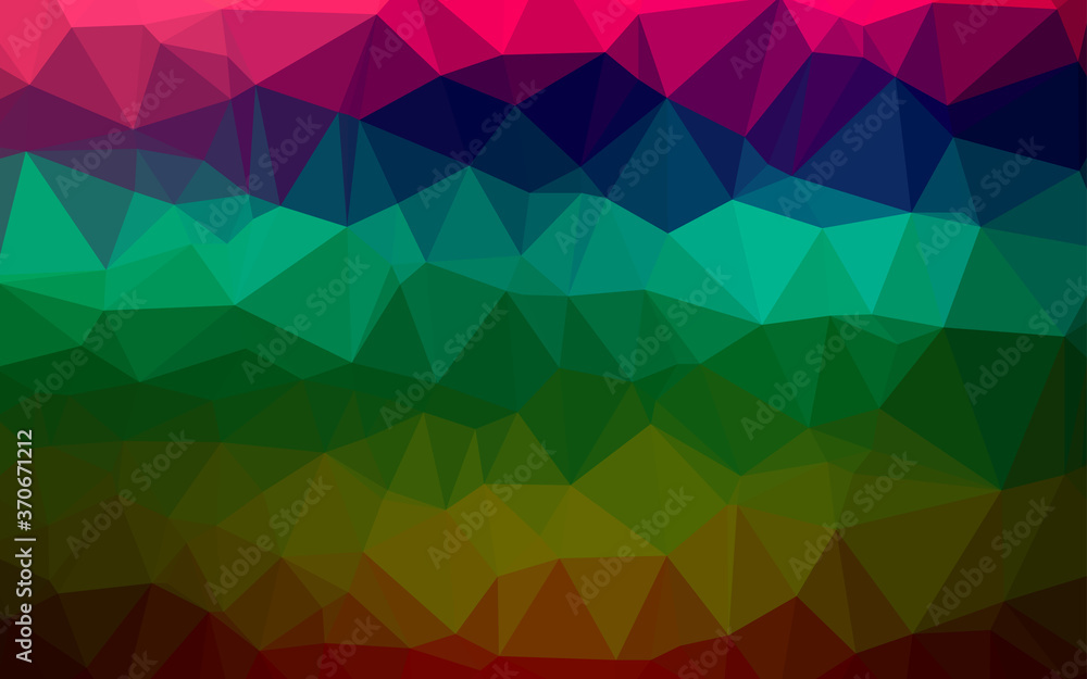 Obraz premium Dark Multicolor, Rainbow vector abstract mosaic pattern.