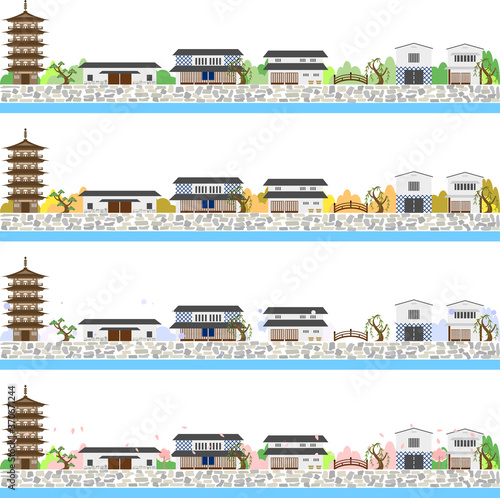 蔵の町　四季の風景