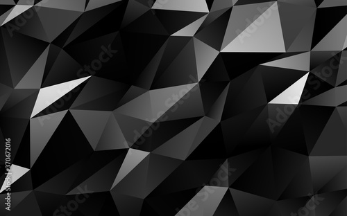 Dark Silver, Gray vector abstract mosaic background. © Dmitry