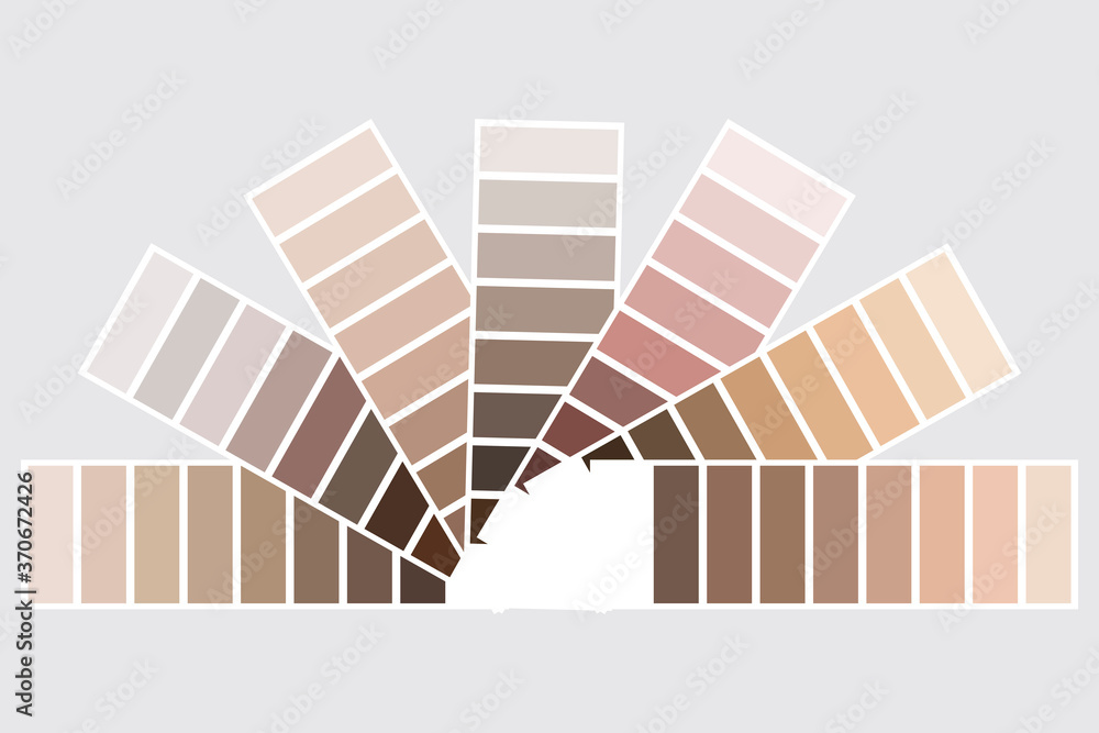 Color palette. Beige set of shades. A palette of pastel colors. Palettes of  different skin tones. Vectoral image. Stock photo. Stock Vector | Adobe  Stock