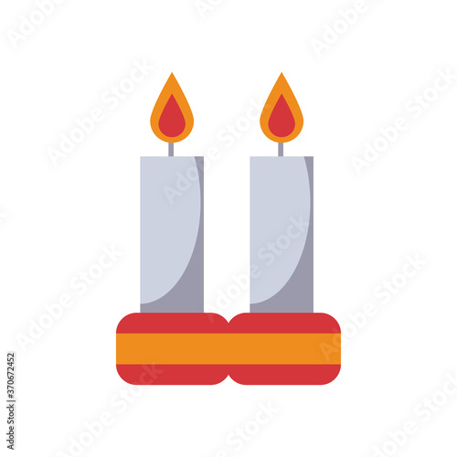 candle fire flat style icon
