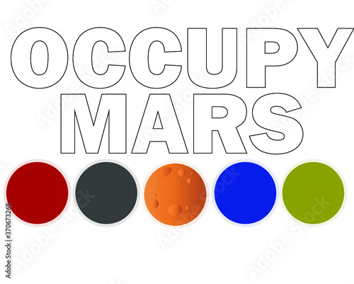 Occupy Mars astronaut in space vectoriel