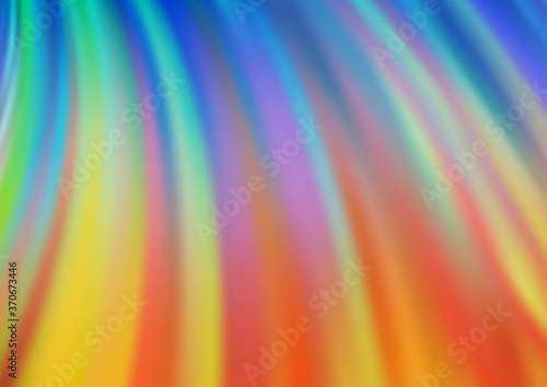 Light Blue, Yellow vector backdrop with bent lines.