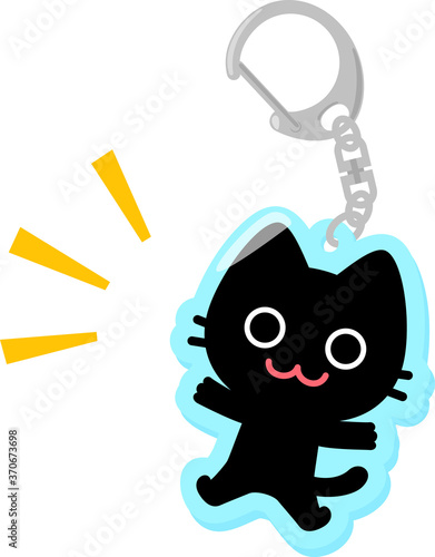 猫のキャラクターのキーホルダー