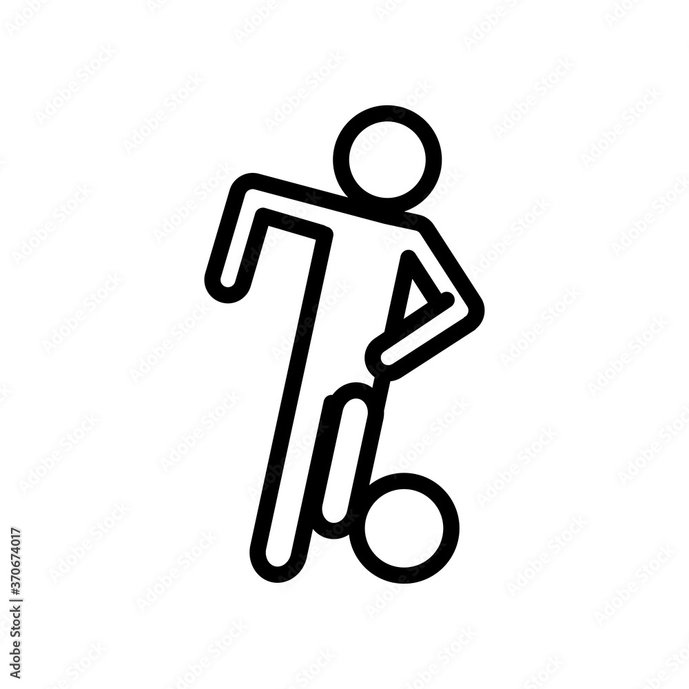 soccer player avatar figure with balloon line style icon soccer player avatar figure with balloon line style icon