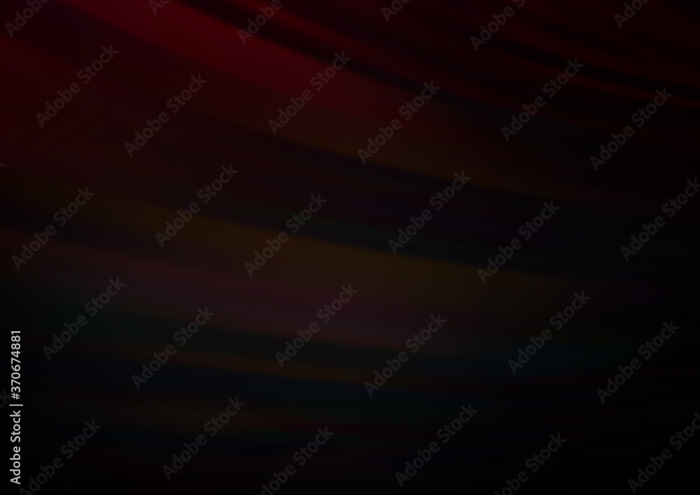 Fototapeta premium Dark Black vector template with lines, ovals.