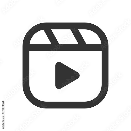 Instagramm reels icon, line vector illustration