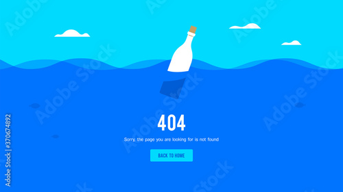 Error 404 Page Not Found Template With Crane Hook. Vector Illustration