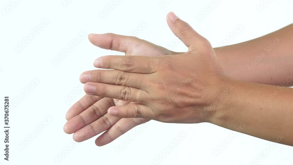 Close up of Hands clapping congratulatory gesture isolated on white background. Close up of Hands clapping congratulatory gesture isolated on white background.