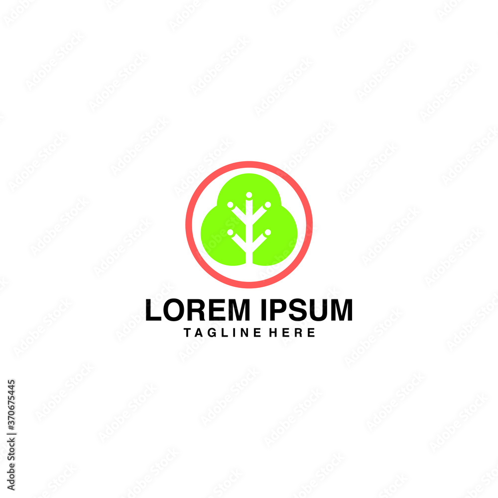 Simple Tree Logo Vector Icon Illustration Simple Tree Logo Vector Icon Illustration