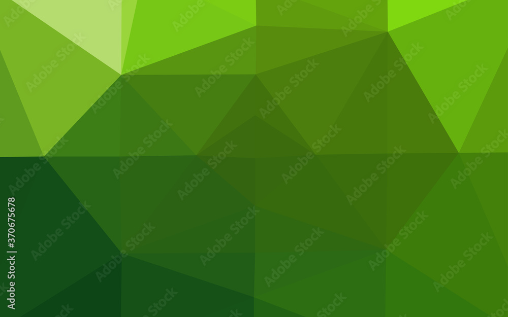 Light Green vector polygonal pattern.