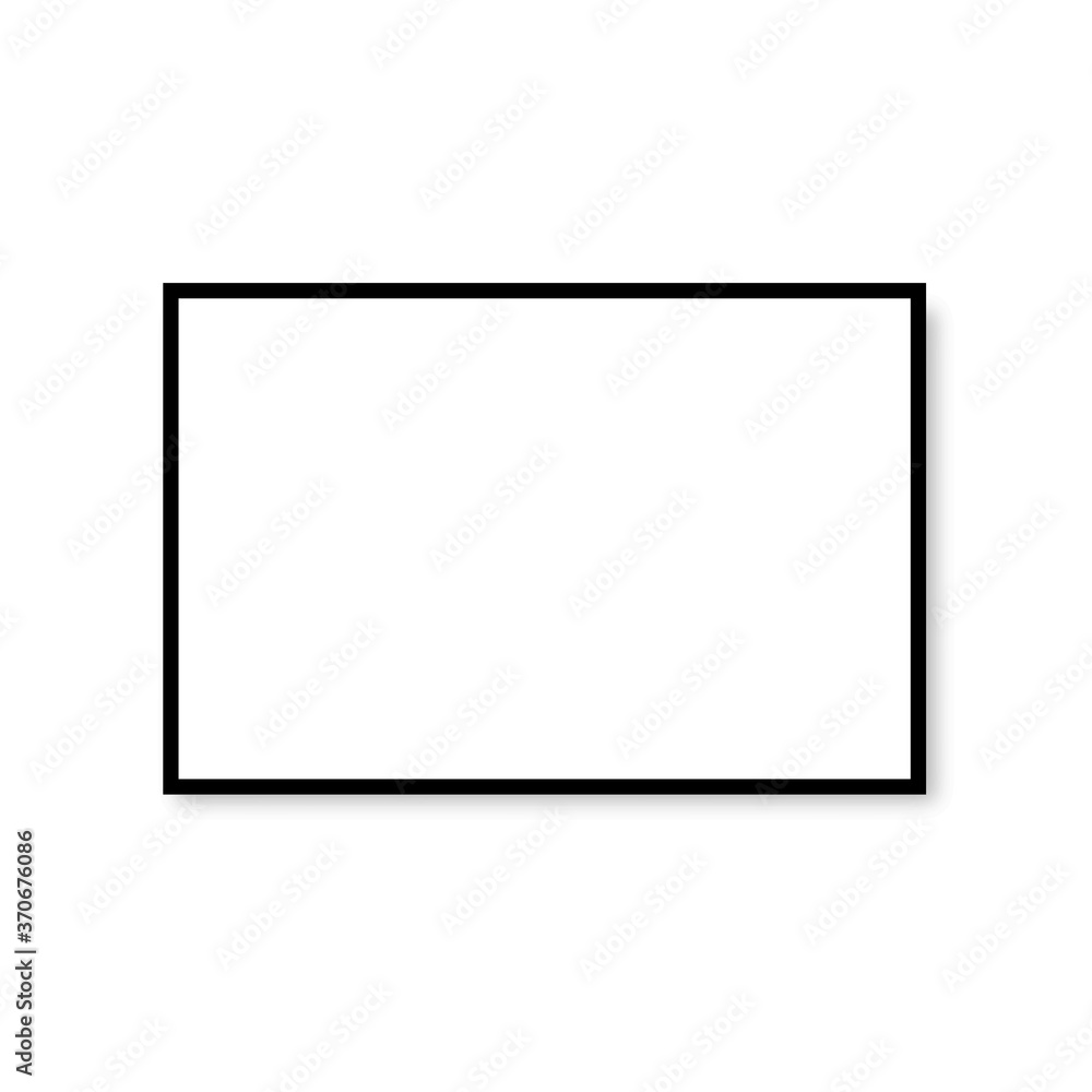 White poster with black frame mock up. Vector illustration White poster with black frame mock up. Vector illustration