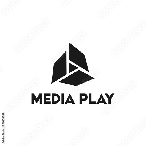 Media Play Logo Vector Templates Icon