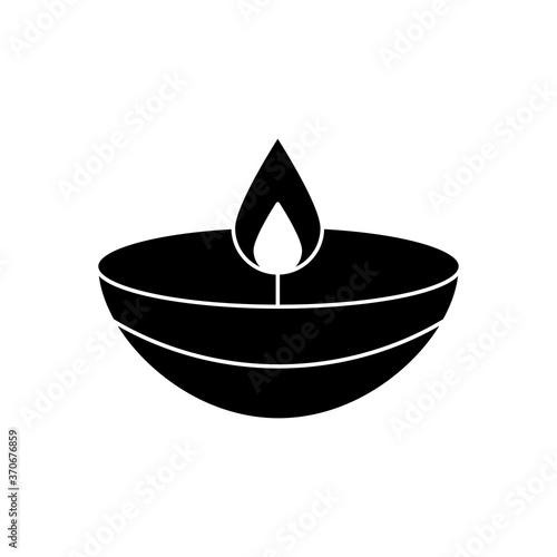 navratri candle style silhouette icon