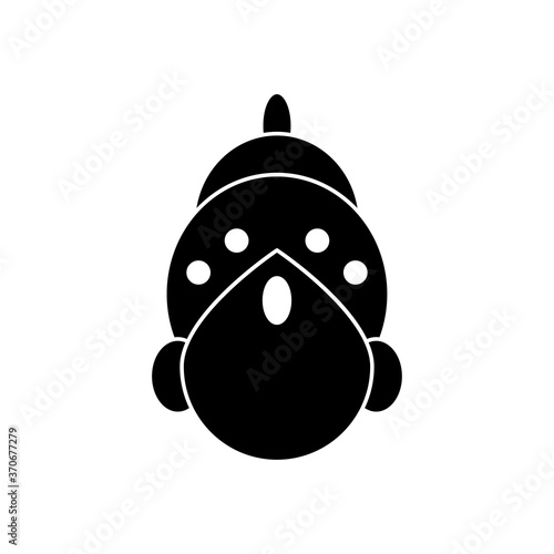 navratri goddess durga head silhouette style