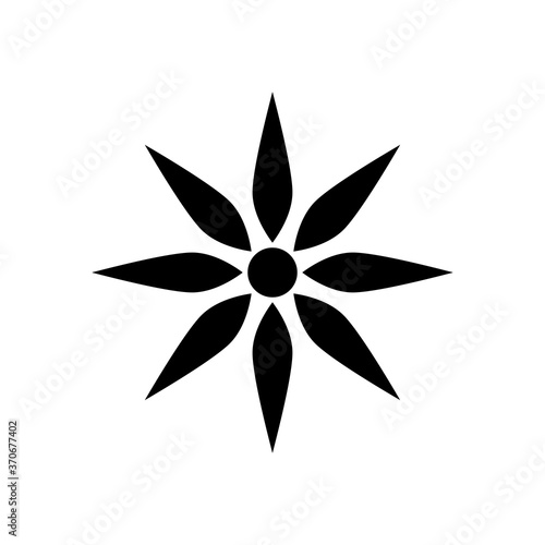 navratri flower silhouette style icon
