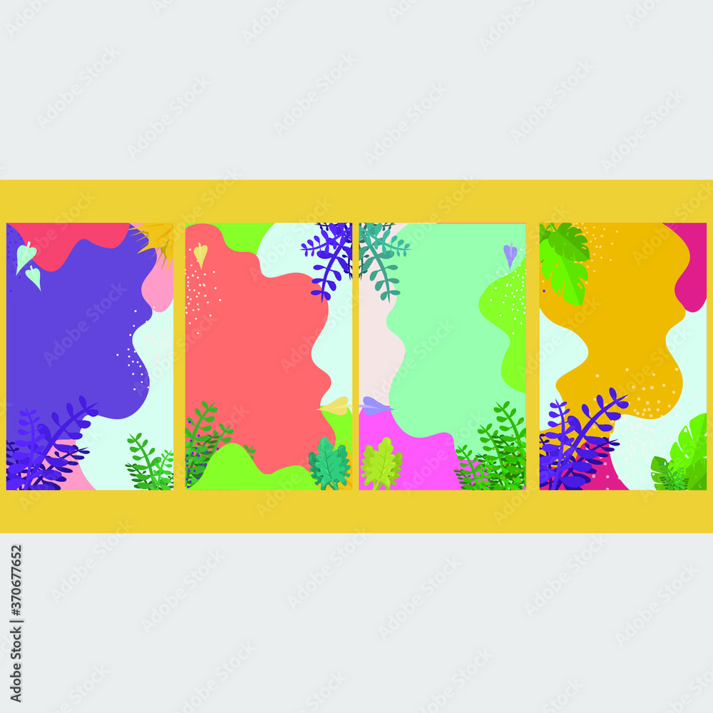 Cheerful, Vector Flat style Creative and colorful Social Media Post Or Business Card Background Template
