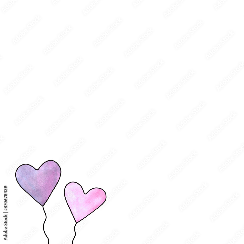 Pair of pink hearts isolated on a white background. Symbol of love, romance. Template for postcards. Simple illustration for Valentines day, birthday, mothers day, greeting card, web. Hand drawn Pair of pink hearts isolated on a white background. Symbol of love, romance. Template for postcards. Simple illustration for Valentines day, birthday, mothers day, greeting card, web. Hand drawn