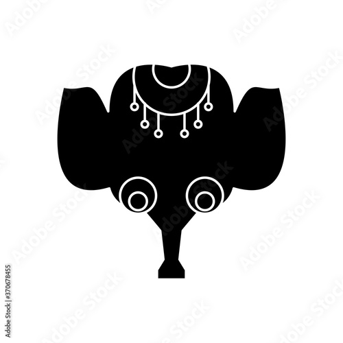 navratri Ganesh Chaturthi silhouette style icon