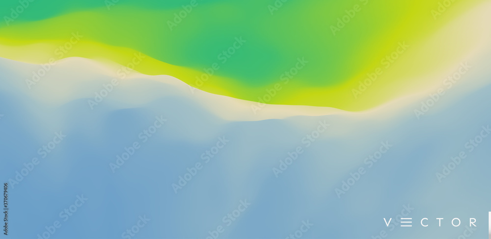 Obraz premium Abstract background with dynamic effect. Creative design with vibrant gradients. 3D vector Illustration.