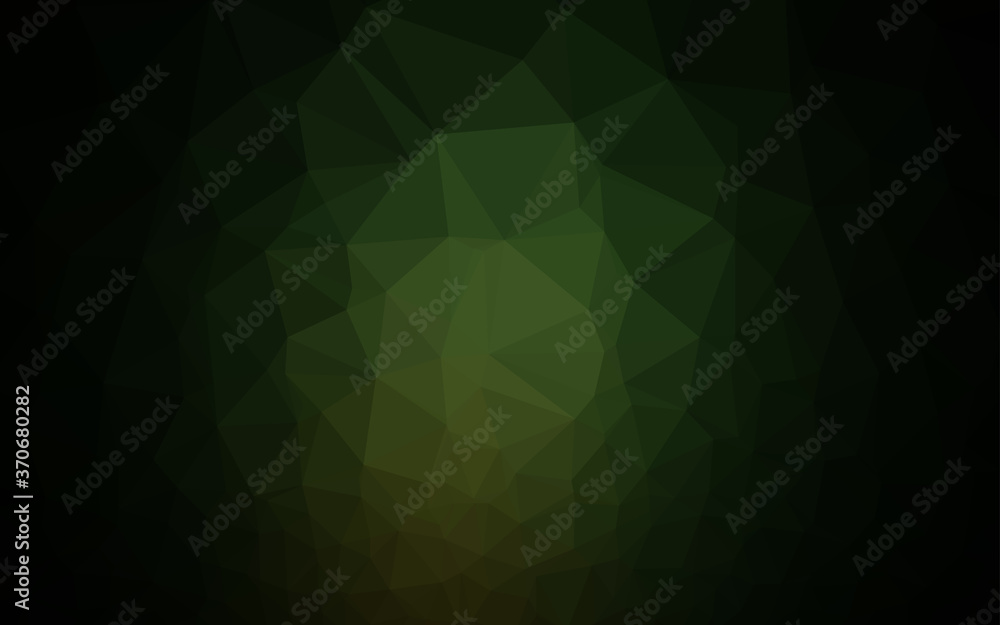 Dark Green vector polygonal template. Dark Green vector polygonal template.