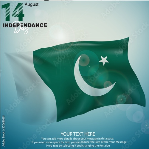 pakistan independence day ,14 august Vector Illustration with new background