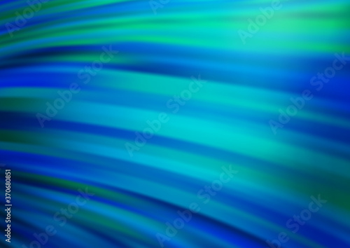 Light BLUE vector pattern with lines, ovals.