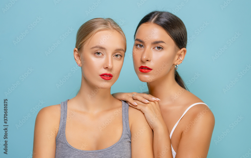 Portrait of two young women Portrait of two young women