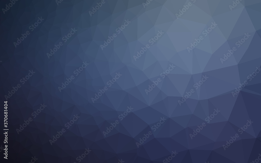 Dark BLUE vector polygon abstract layout.