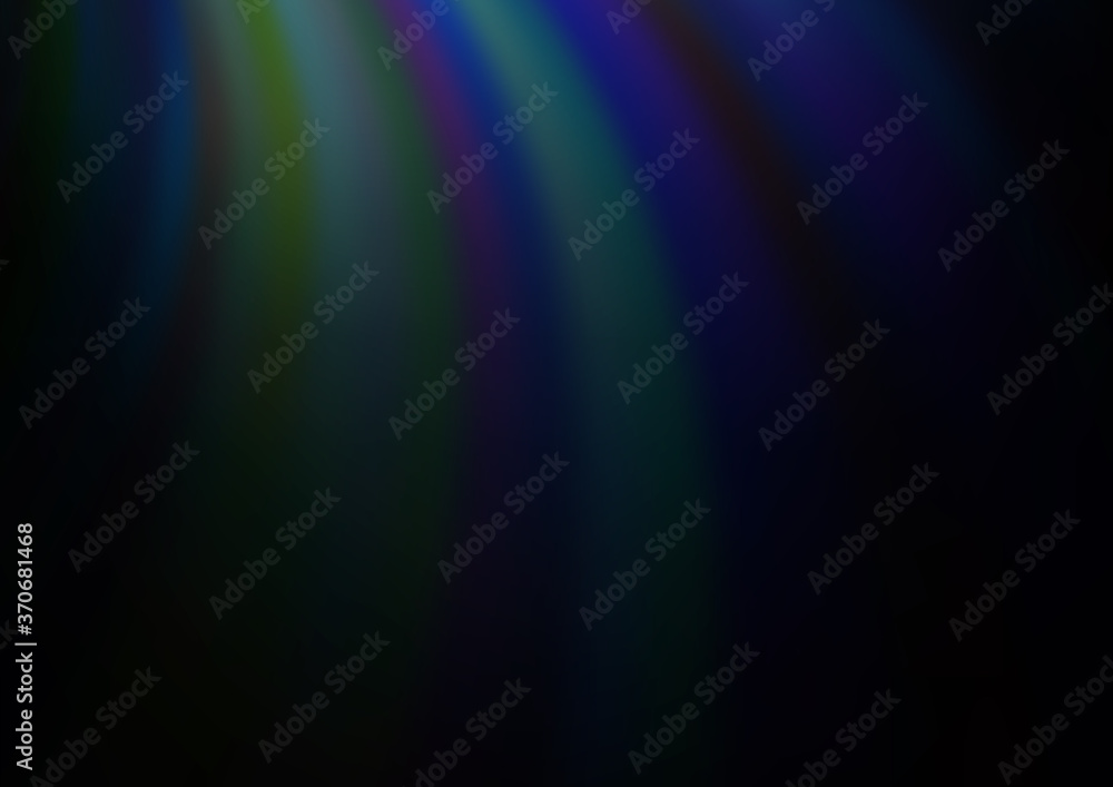 Fototapeta premium Dark BLUE vector template with lava shapes.