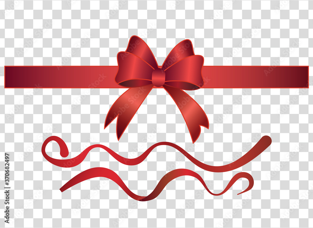 Set of red gift decorative bows and ribbons 3d vector illustration isolated. Set of red gift decorative bows and ribbons 3d vector illustration isolated.