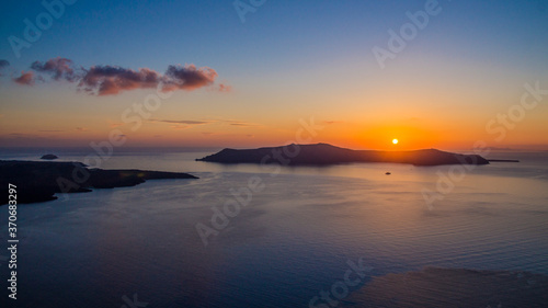 Santorini island  varied landscapes  island  Sunset.