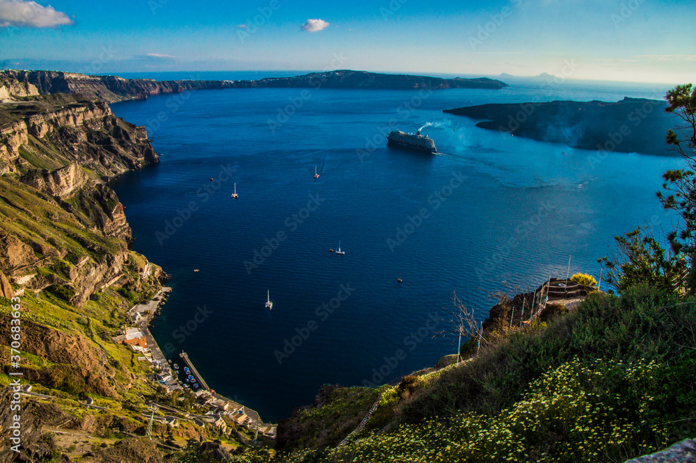 Fototapeta premium Santorini island, varied landscapes, of the island.