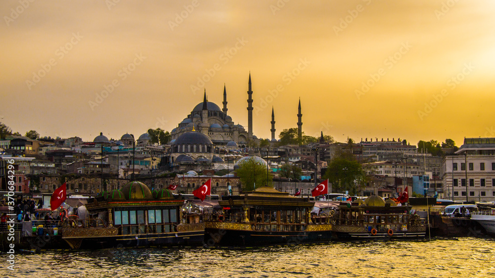 Turkey istanbul, panorama on the Bosphorus.
