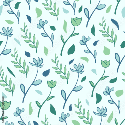 seamless repeating pattern of flowers