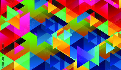 Geometric background with colorful shapes Background