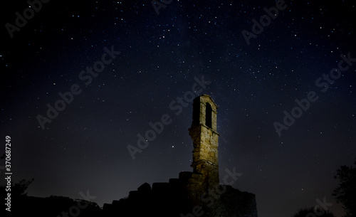 Bell tower under the stars