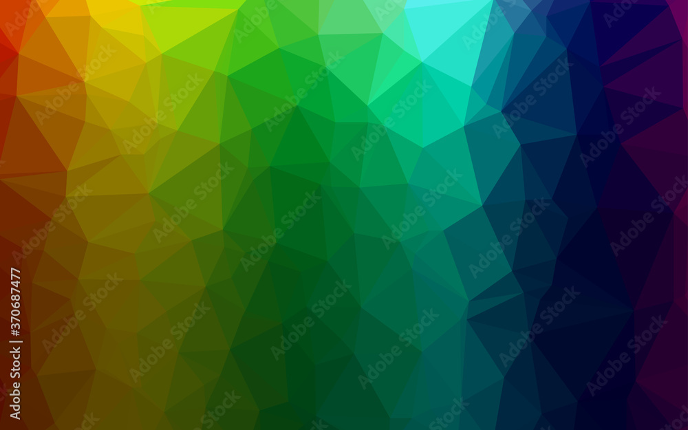 Obraz premium Dark Multicolor, Rainbow vector abstract mosaic background.
