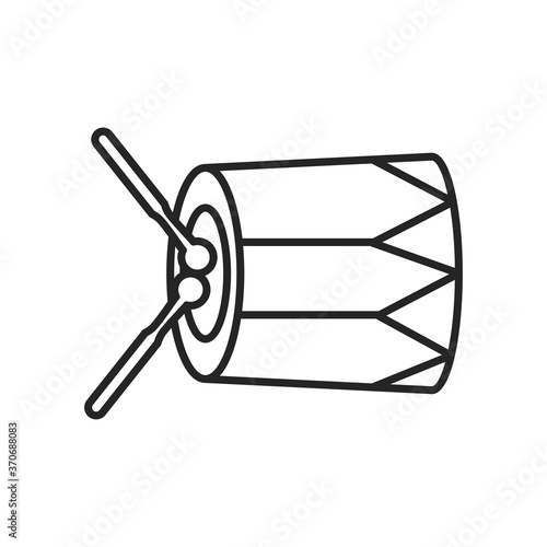 navratri drum instrument line style icon