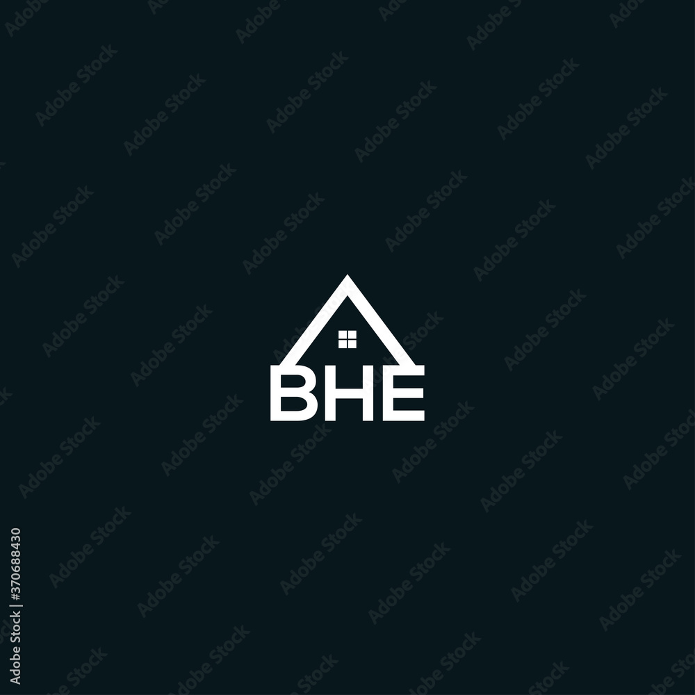 Letter B H E Home  logo template design in Vector illustration 